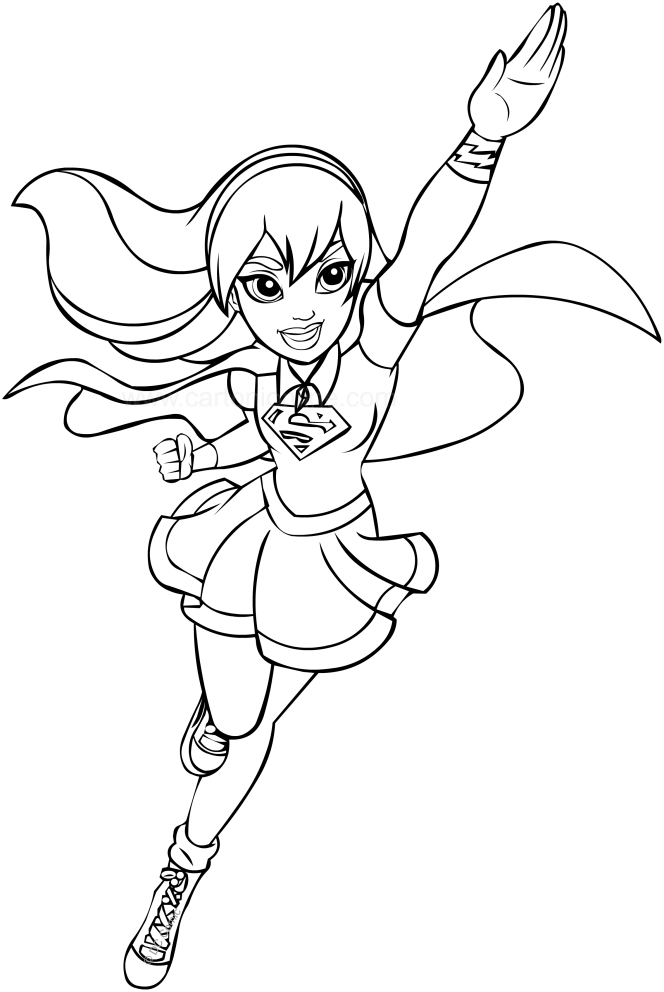Supergirl (DC Superhero Girls) coloring page to print and color