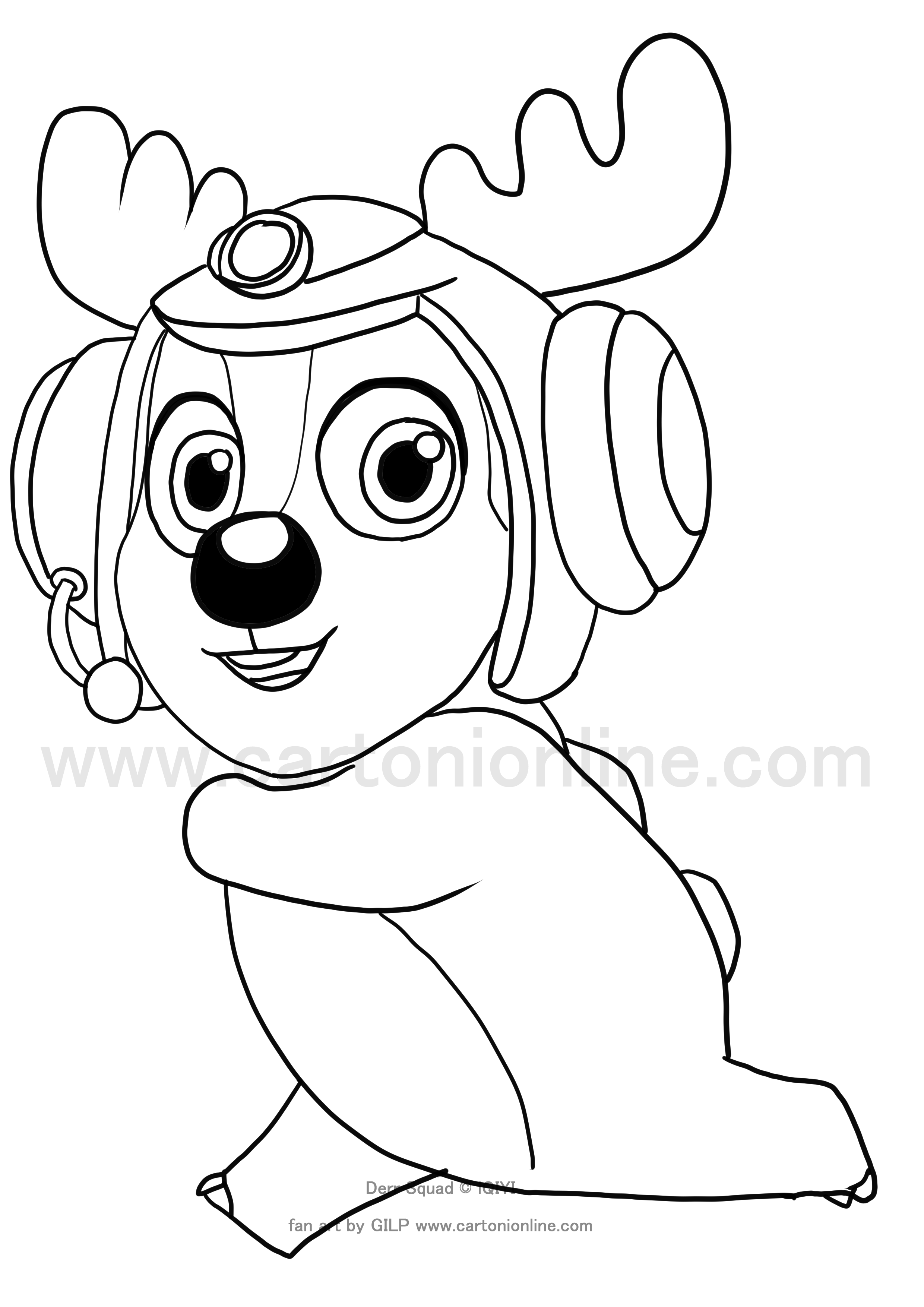 Bobbi Deer Squad coloring page to print and coloring