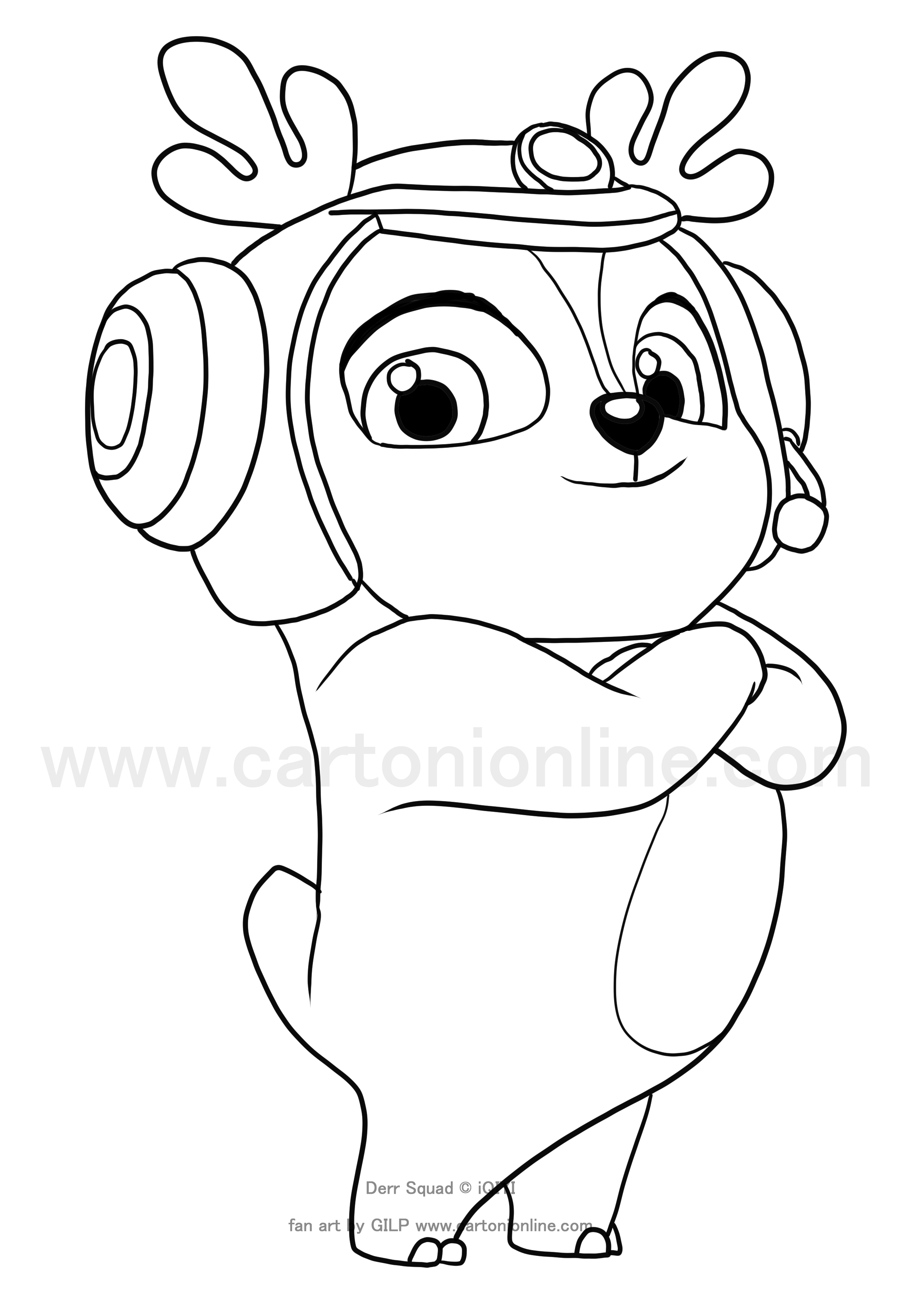 Lola from Deer Squad coloring pages to print and coloring