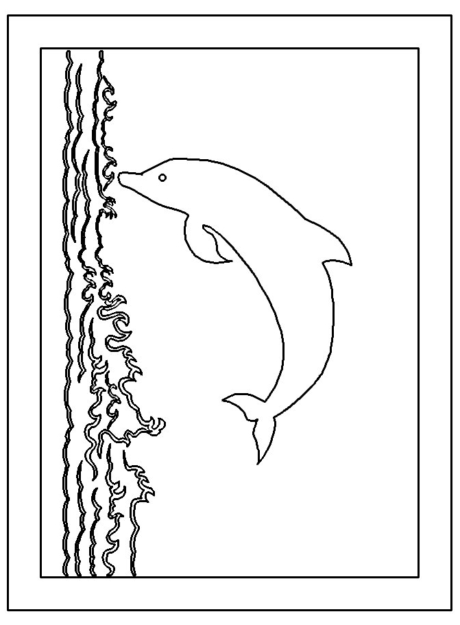Disegno 19 di delfini da stampare e colorare