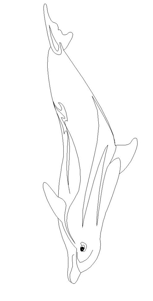 Dibujo 23 de delfines para imprimir y colorear