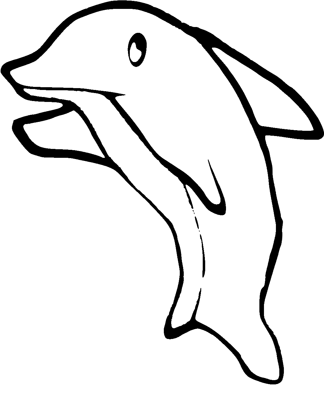 Disegno da colorare di delfino n.33