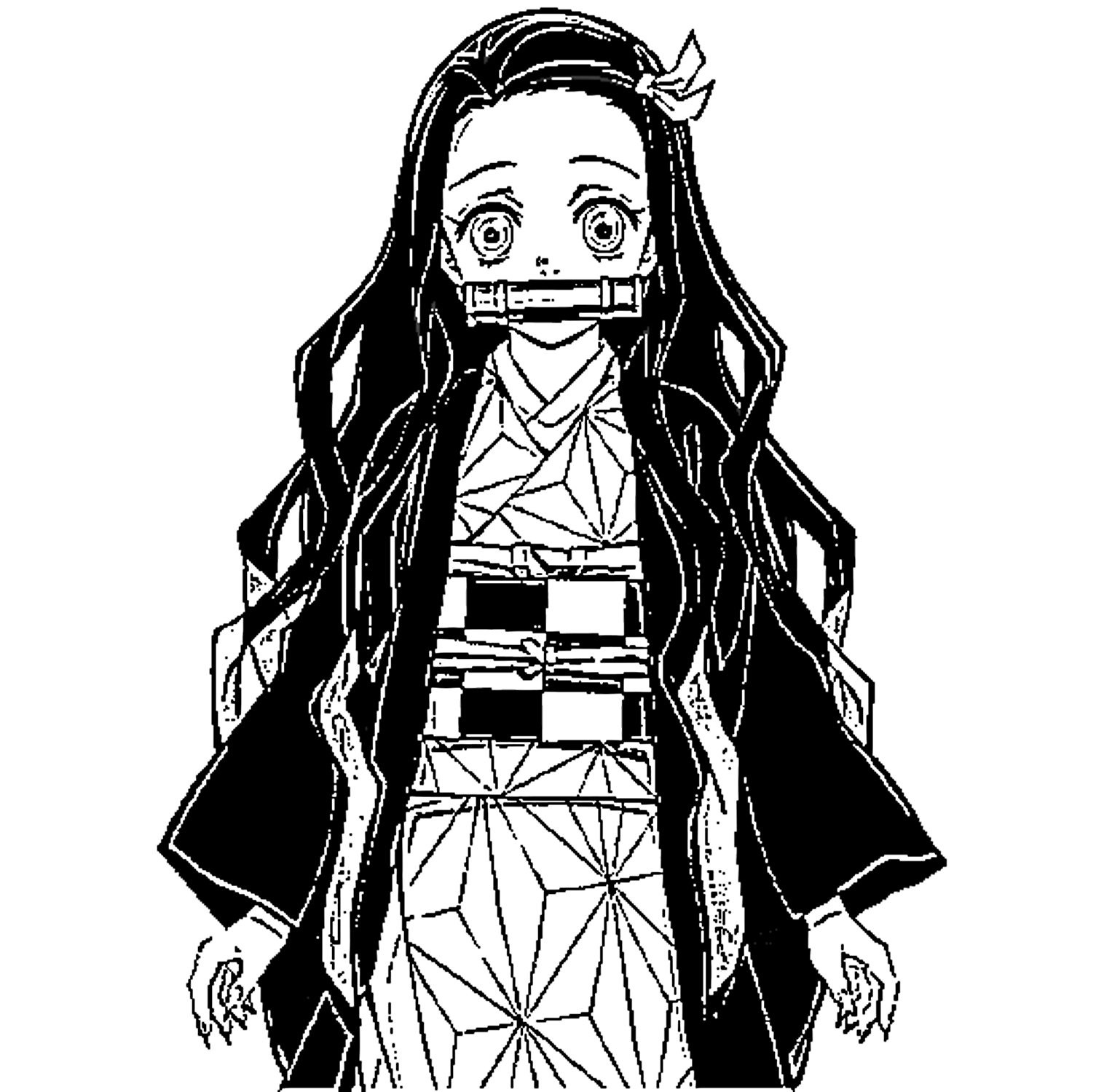 Coloriage de Nezuko Kamado 01 de Demon Slayer  imprimer et colorier