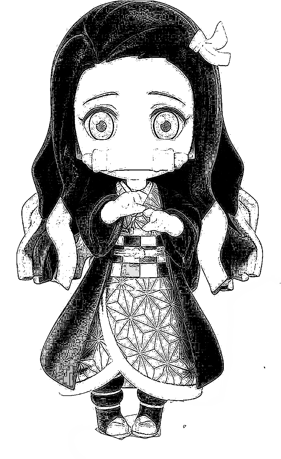 Desenho de Nezuko Kamado 08 de Demon Slayer para imprimir e colorir