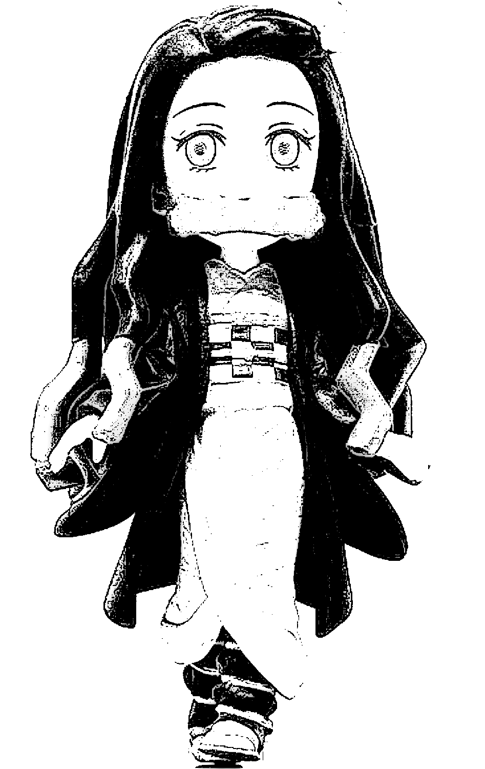 Desenho de Nezuko Kamado 11 de Demon Slayer para imprimir e colorir