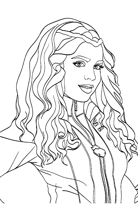 Disney Descendants Mal Coloring Pages Mal And Evie Coloring Pages | My ...