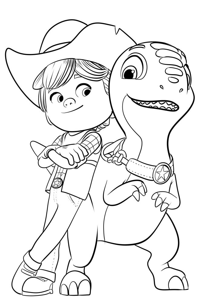 Dibujo de Jon, Blitz de Dino Ranch para imprimir y colorear