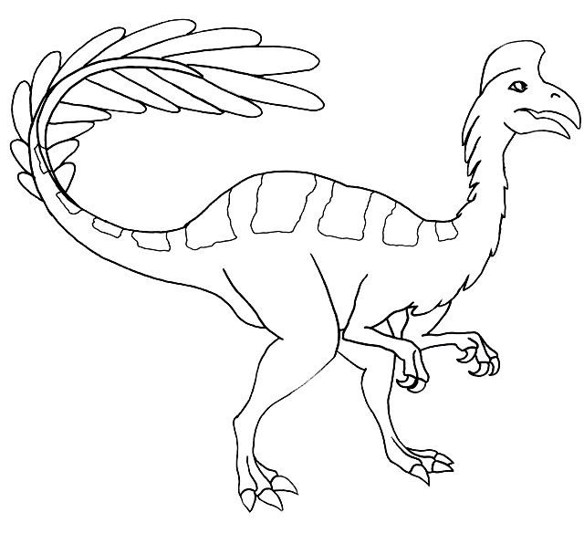 印刷して着色する恐竜の1を描く