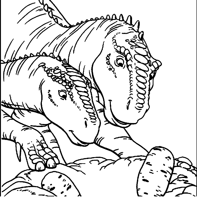 Drawing 7 from Dinosaurs coloring page to print and coloring