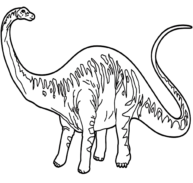 Drawing 17 of dinosaurs to print and color