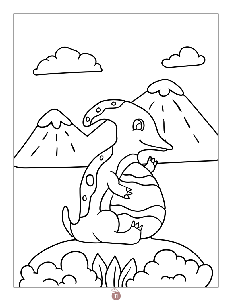 Disegno da colorare di dinosauro per bambini