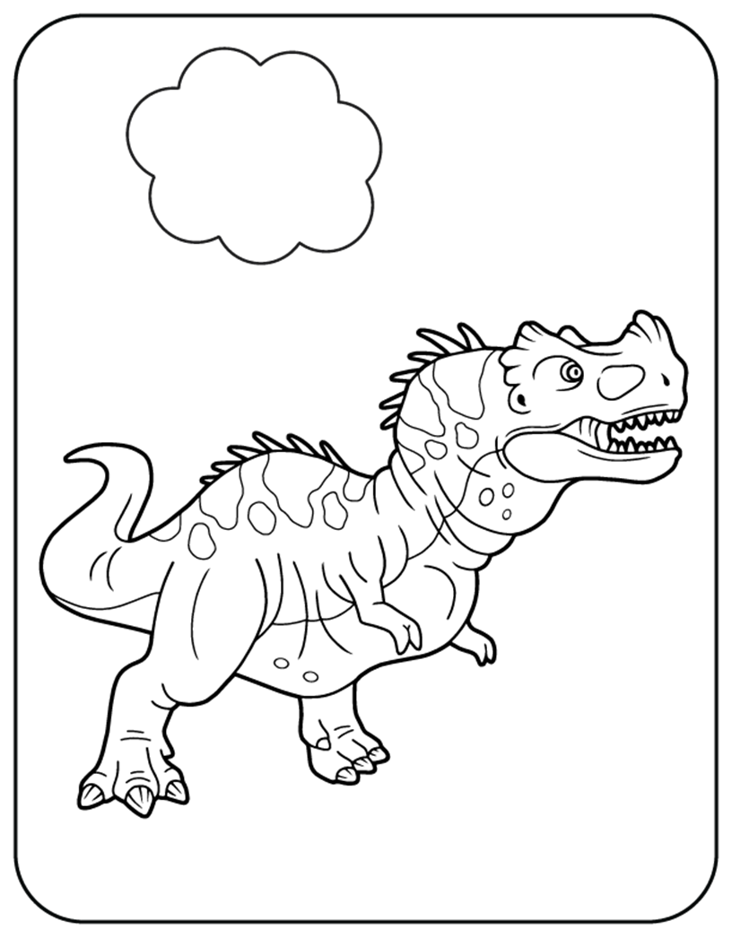 Coloriage de dinosaure pour les enfants