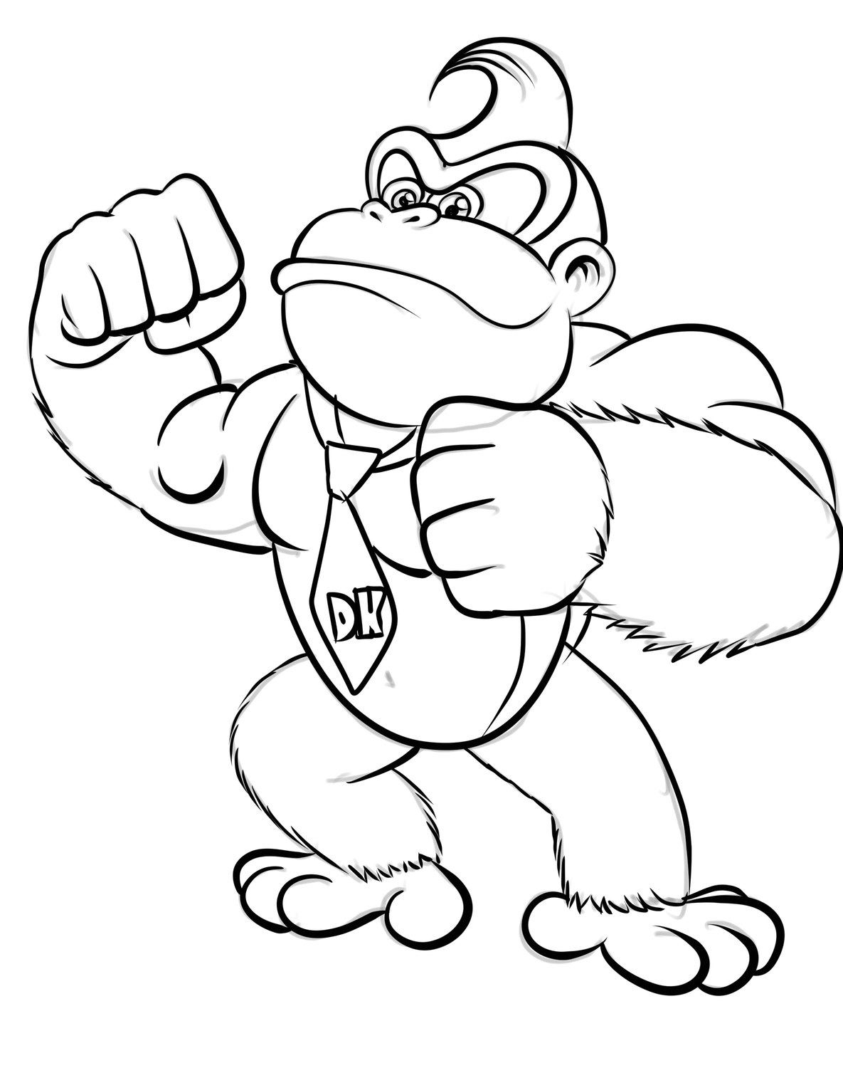 Dibujo 05 de Donkey Kong para imprimir y colorear