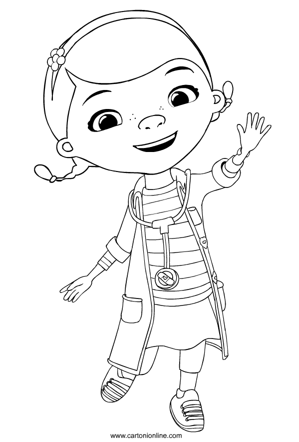 Dottie from Doc Mcstuffins coloring page to print and coloring