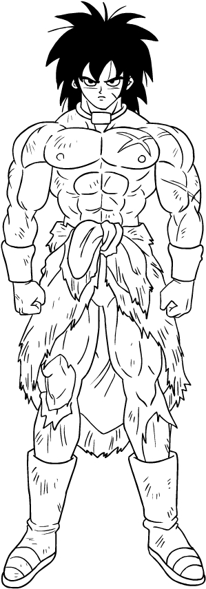 Desenho de Dragon Ball Super Broly para colorir e imprimir