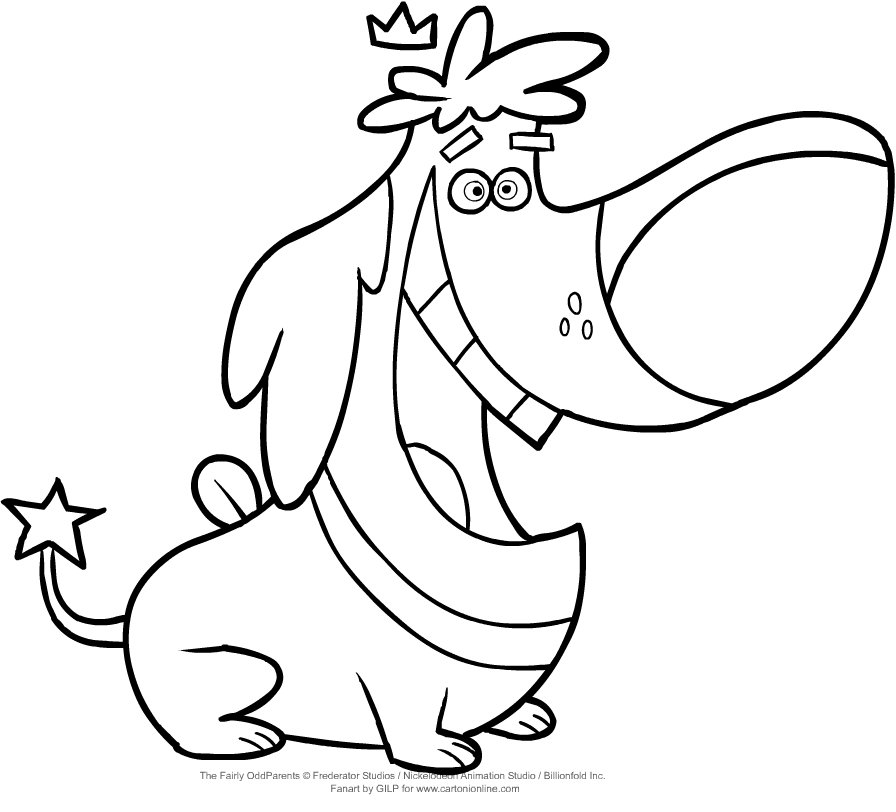 Sparky (Two Reckoners) coloring page to print and color