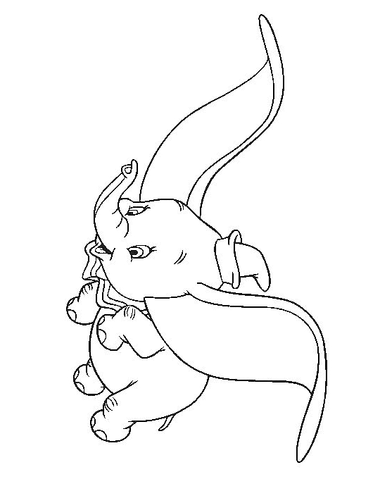 Drawing 7 from Dumbo coloring page to print and coloring