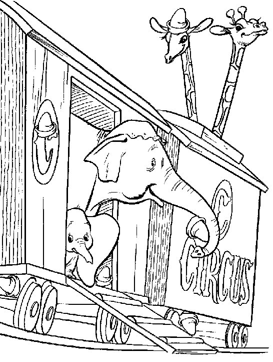 Drawing 16 from Dumbo coloring page to print and coloring