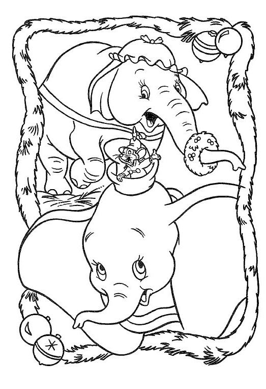 Drawing 19 from Dumbo coloring page to print and coloring