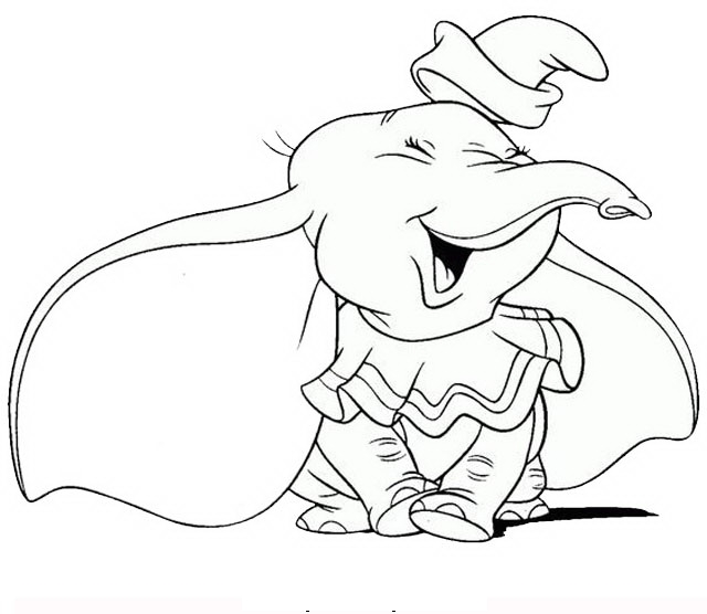 Ausmalbilder  22 von Dumbo zum Drucken und Frben