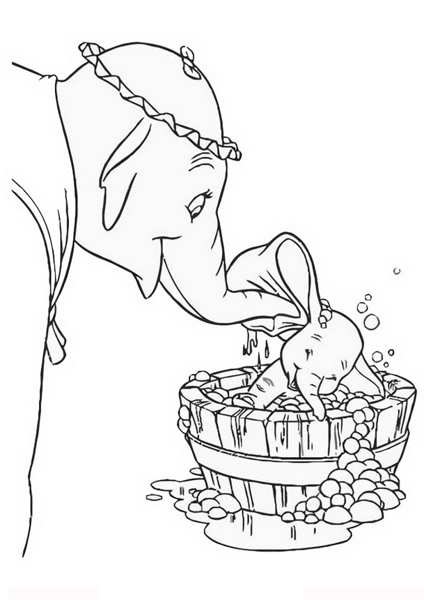 Drawing 23 from Dumbo coloring page to print and coloring