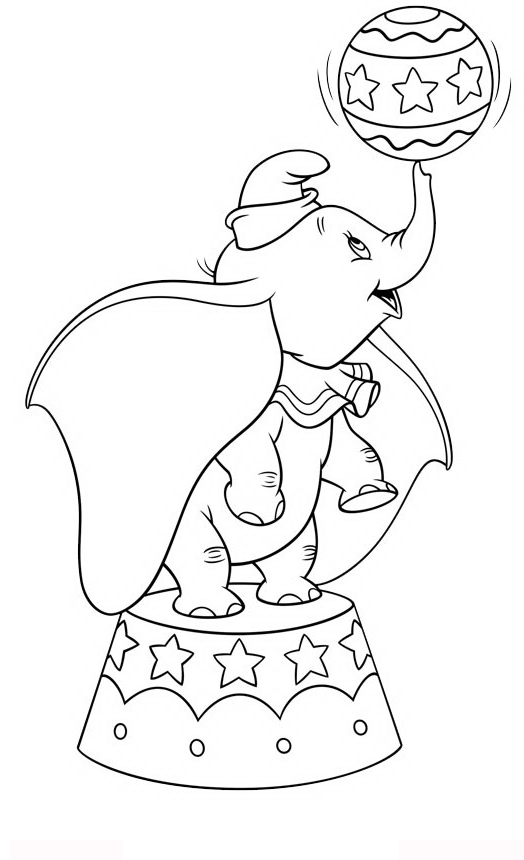 Disegno 24 di Dumbo da stampare e colorare