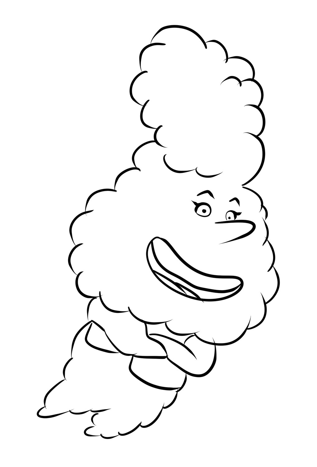 Gale Cumulus Elemental coloring page to print and coloring