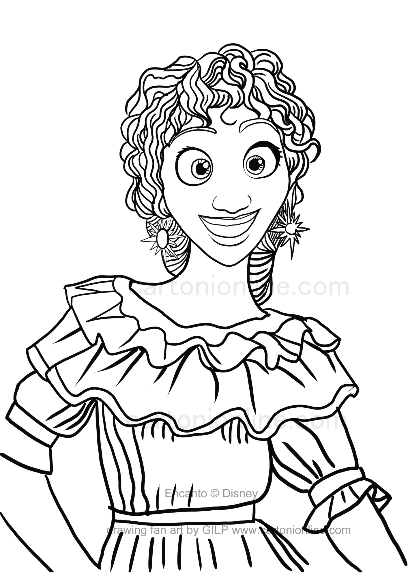 Pepa Madrigal from Encanto coloring page to print and coloring