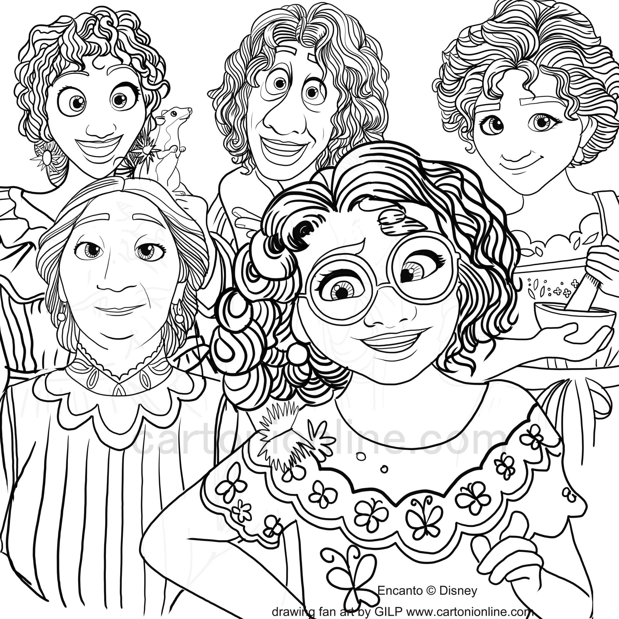 Encanto from Encanto coloring page to print and coloring