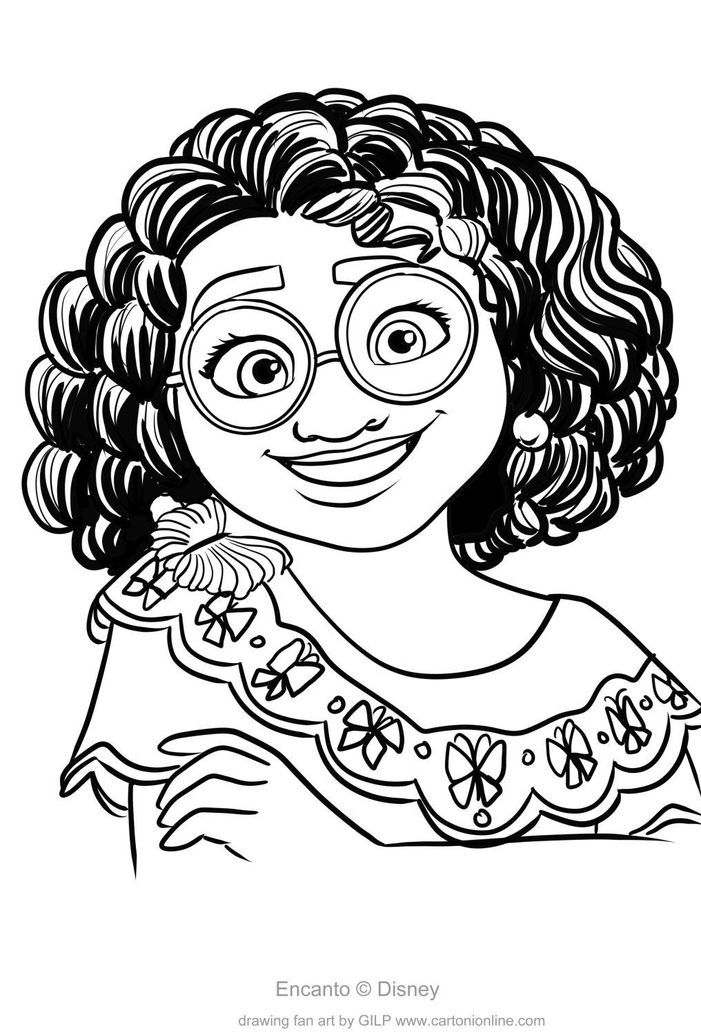 Mirabel Madrigal from Encanto coloring page to print and coloring