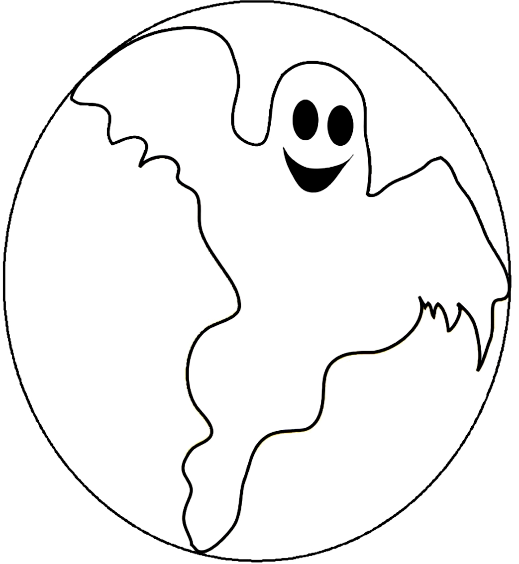 Dibujo 3 de Fantasmas para imprimir y colorear