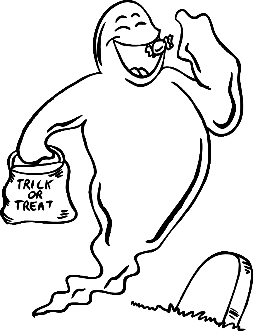 Drawing 17 from Ghosts coloring page to print and coloring