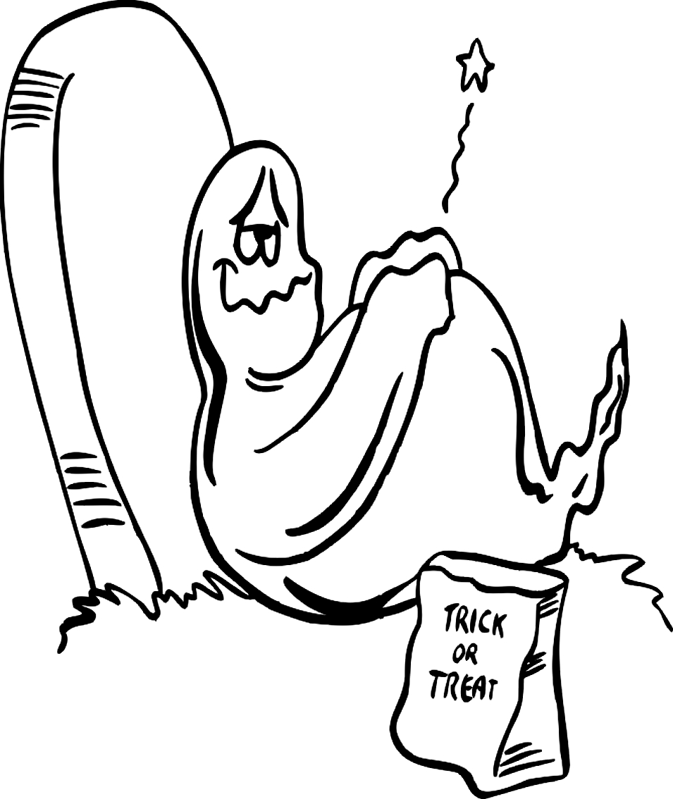 Drawing 19 from Ghosts coloring page to print and coloring