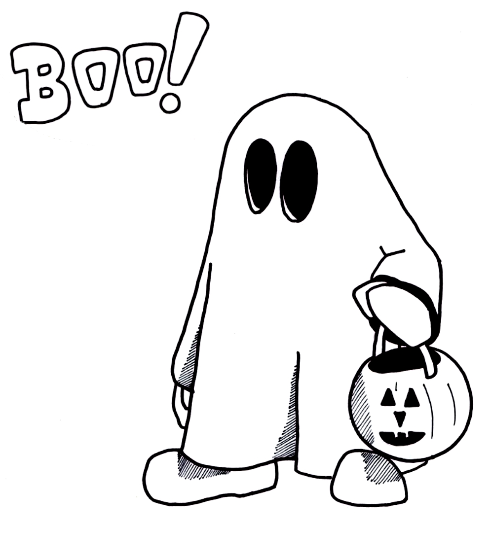 Drawing 23 from Ghosts coloring page to print and coloring