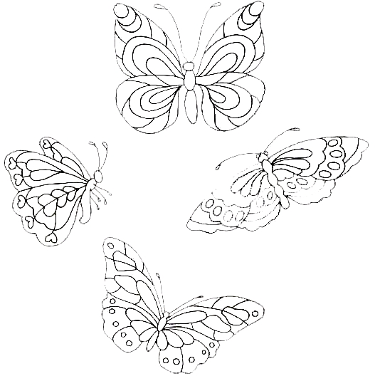 Drawing 10 from butterflies coloring page to print and coloring