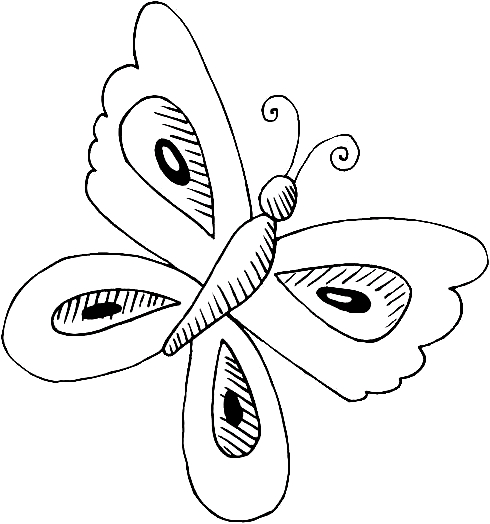 Dibujo 16 de mariposas para imprimir y colorear