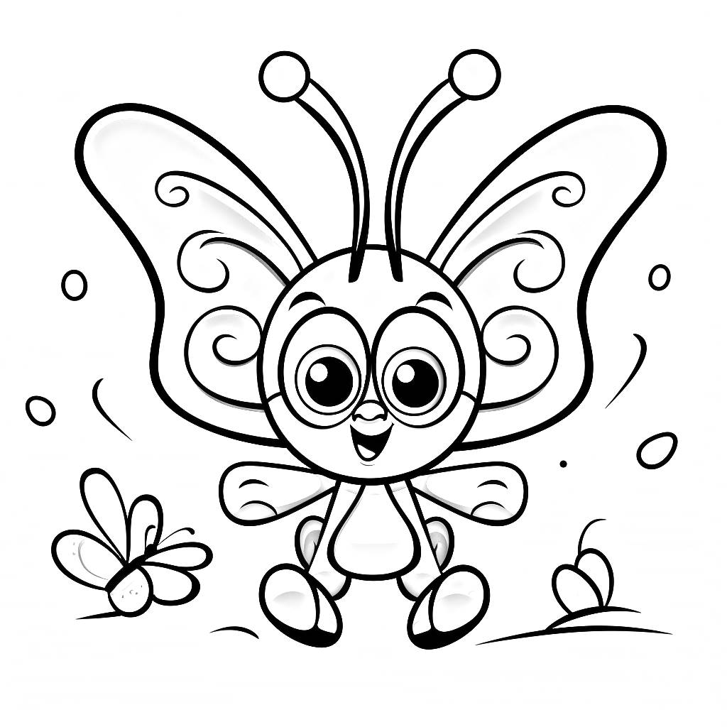 Desenho 09 de borboleta para crianas para imprimir e colorir