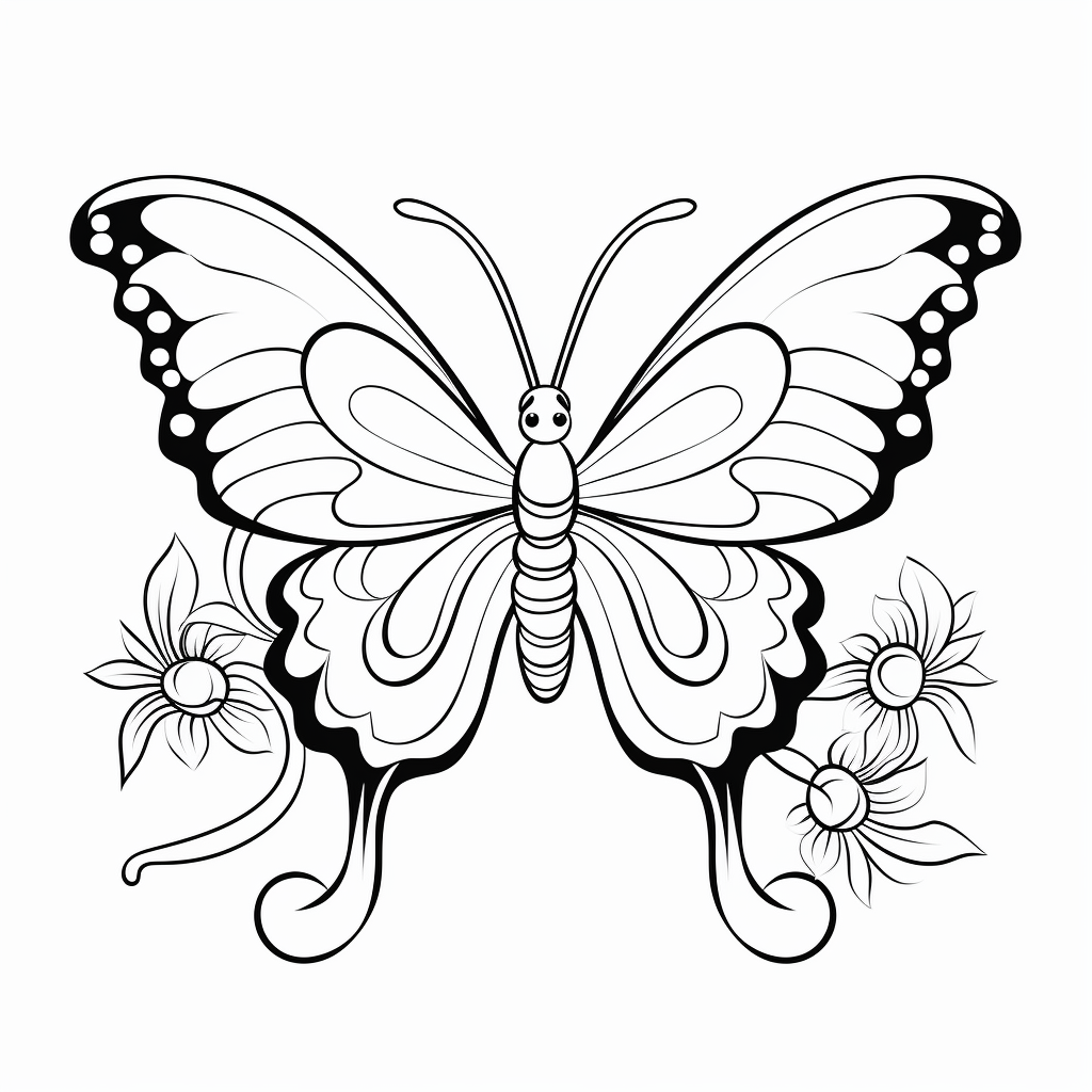 Coloriage 10 de papillon pour enfants  imprimer et colorier