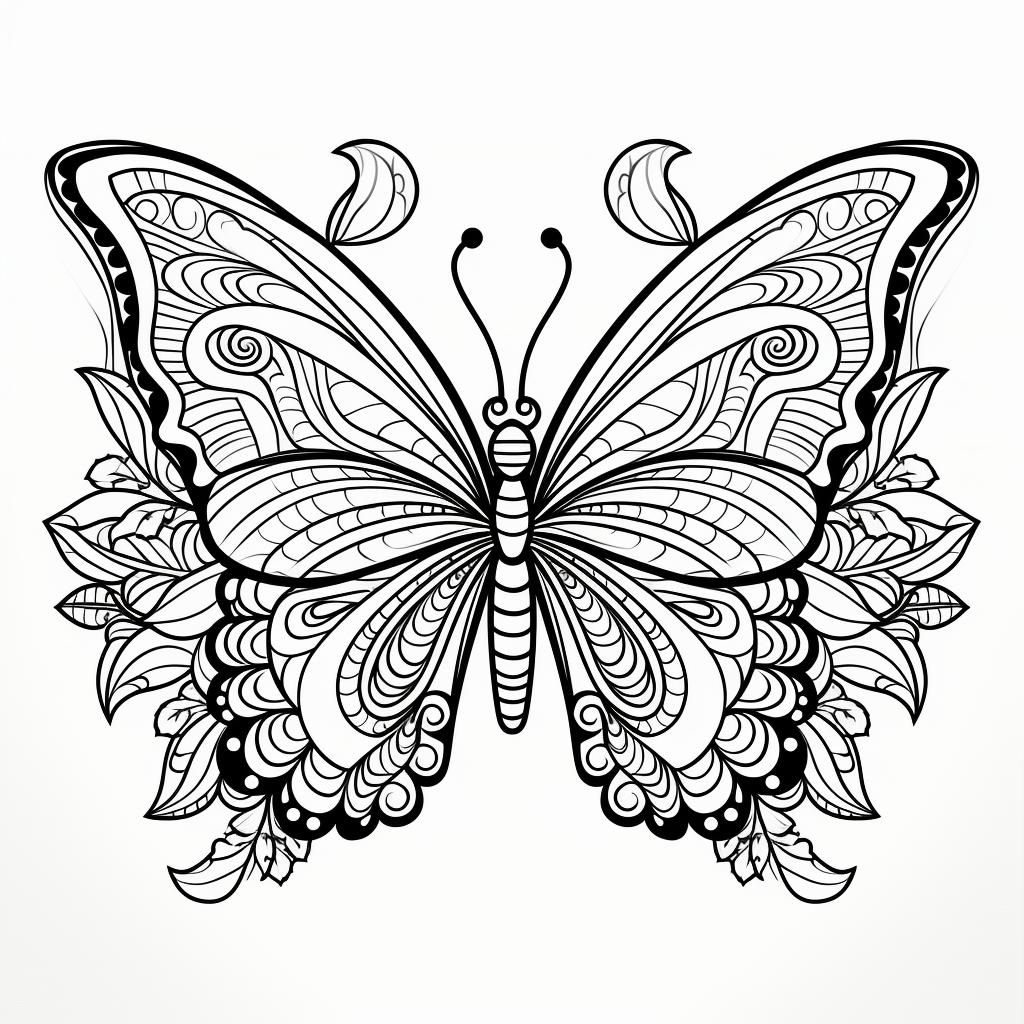 Ausmalbilder Schmetterling fr Kinder 19  zum Drucken und Frben