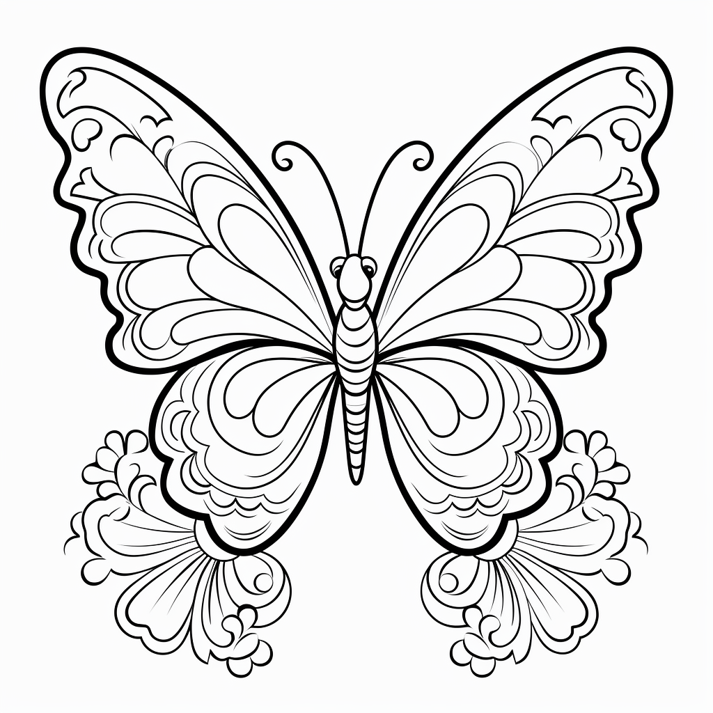 Desenho 21 de borboleta para crianas para imprimir e colorir