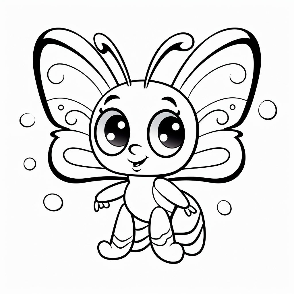 Desenho 22 de borboleta para crianas para imprimir e colorir