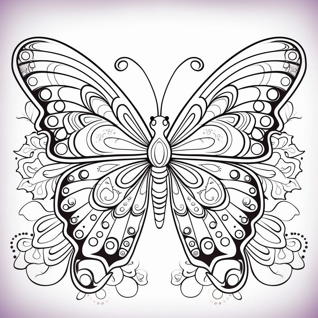Desenho 25 de borboleta para crianas para imprimir e colorir
