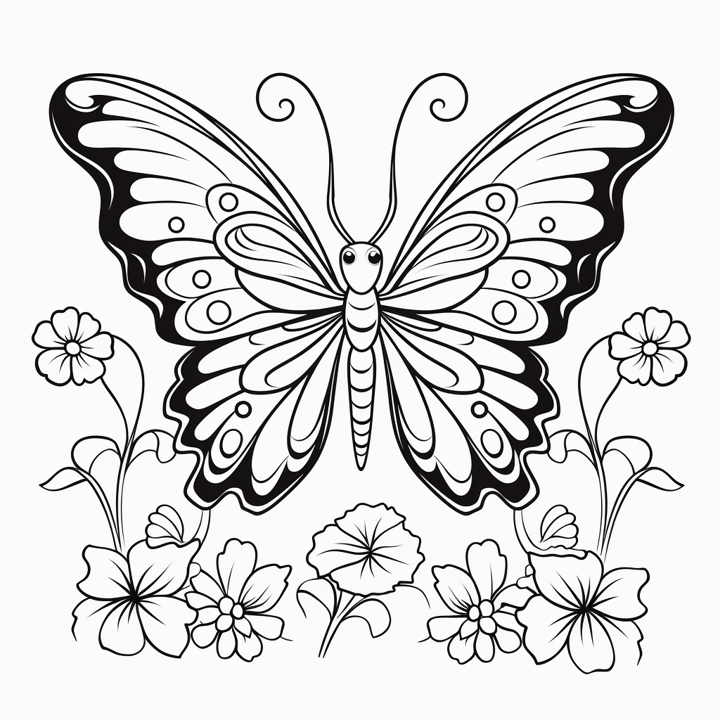 Desenho 26 de borboleta para crianas para imprimir e colorir