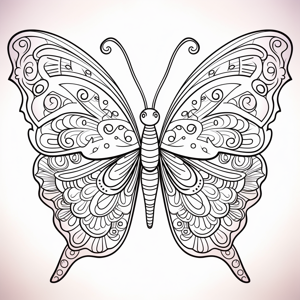 Desenho 35 de borboleta para crianas para imprimir e colorir