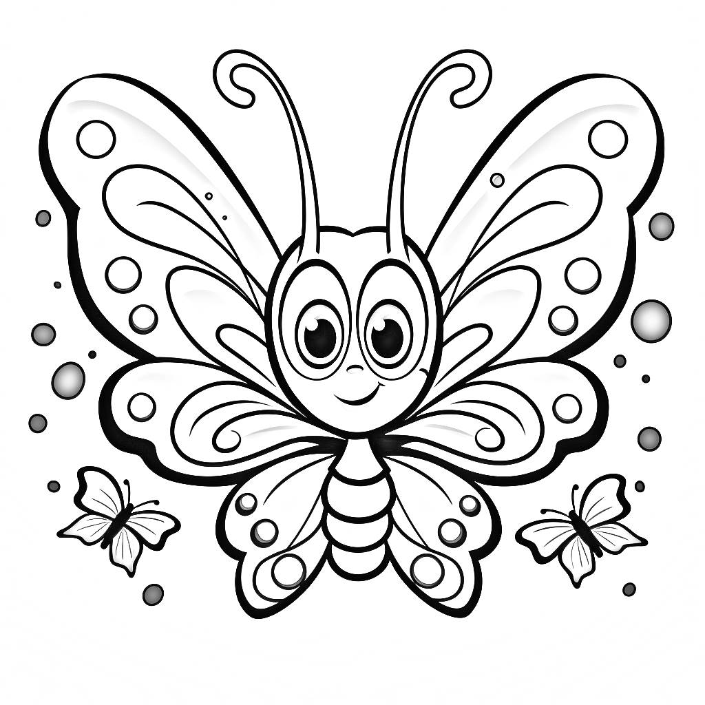 Coloriage 41 de papillon pour enfants  imprimer et colorier