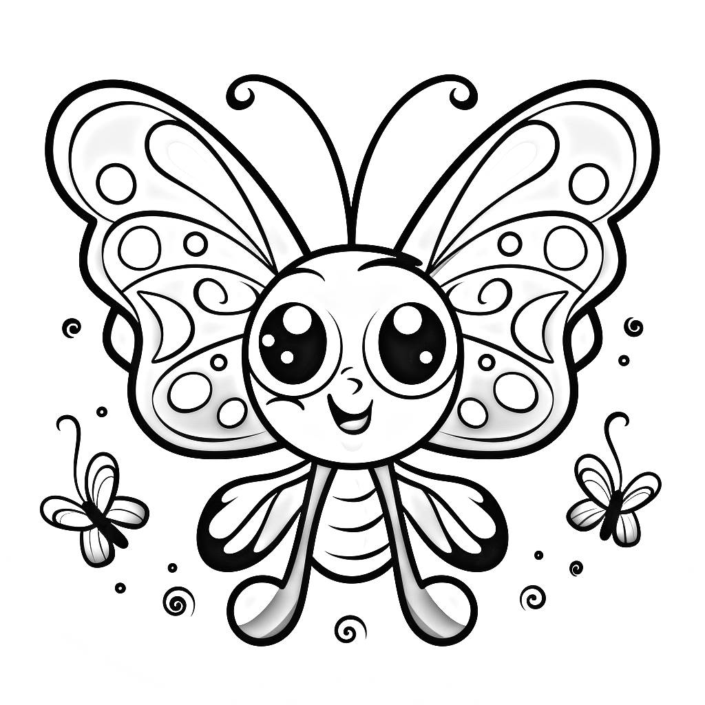 Disegno 43 di farfalla per bambini da stampare e colorare