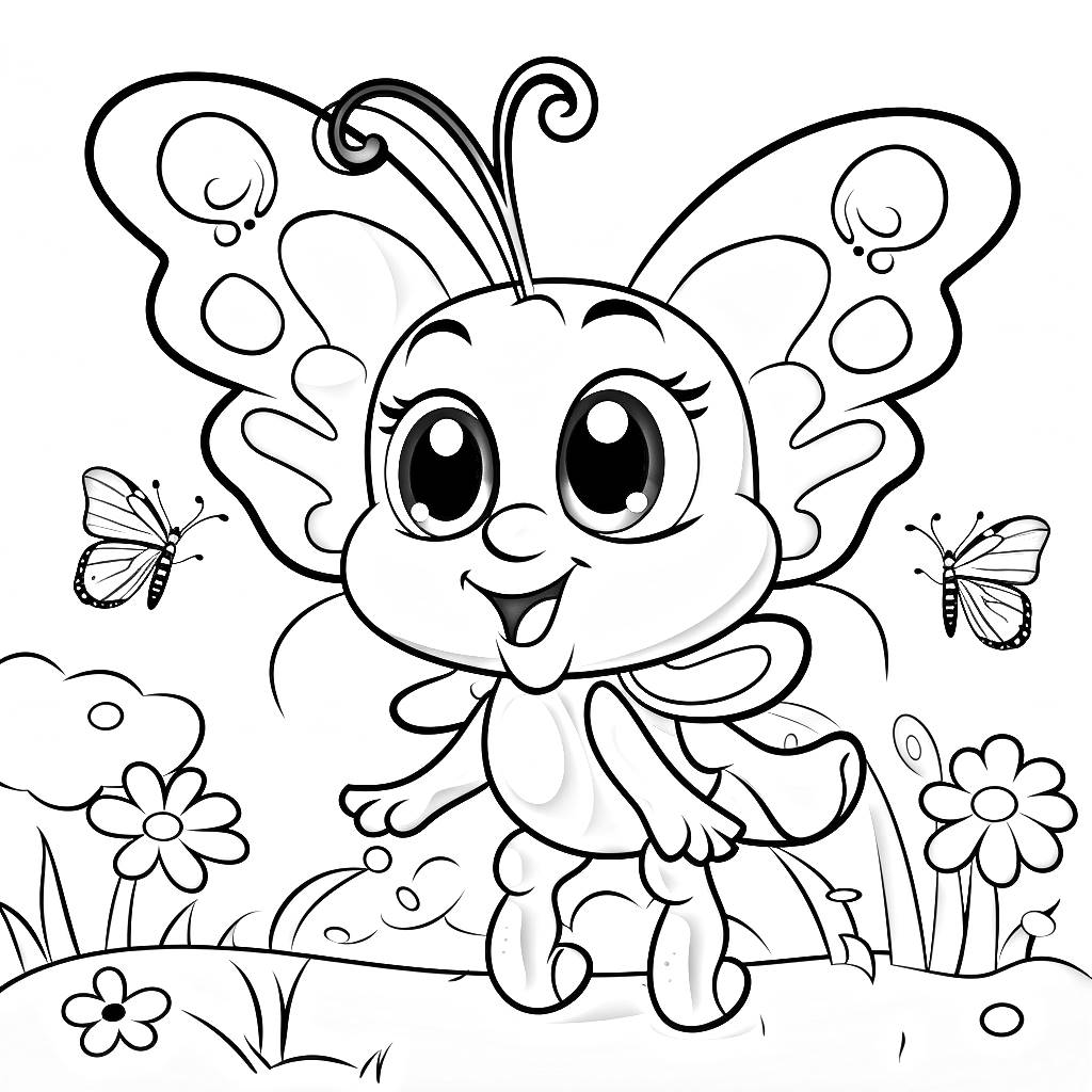 Schmetterling fr Kinder 44  coloring page to print and coloring