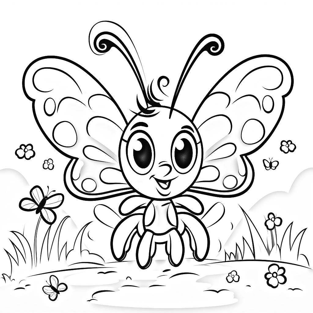 Desenho 45 de borboleta para crianas para imprimir e colorir