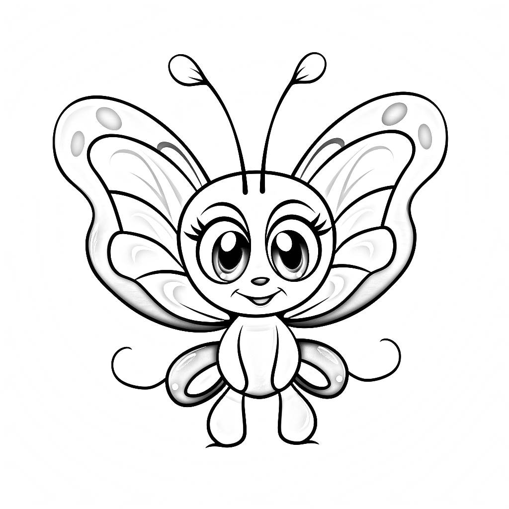 Disegno 46 di farfalla per bambini da stampare e colorare
