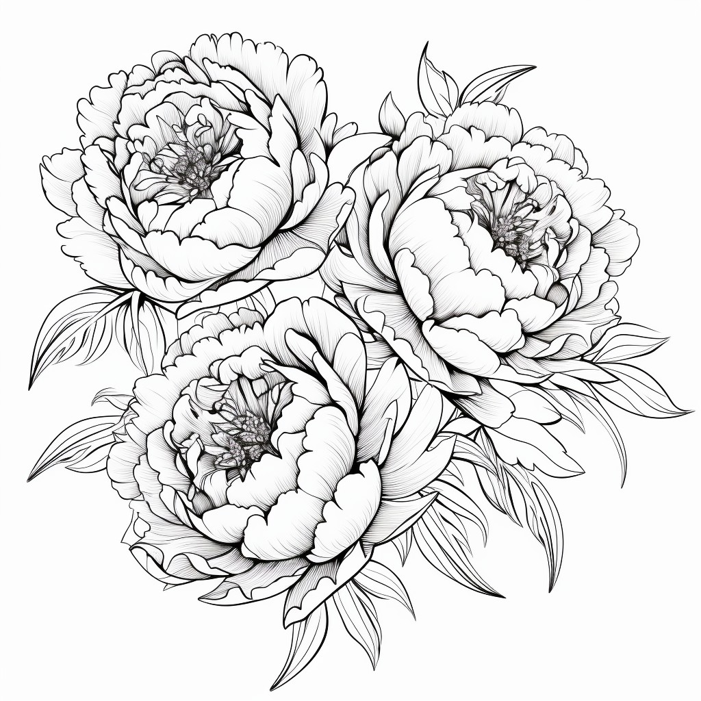 Dibujo 06 de Flores para imprimir y colorear